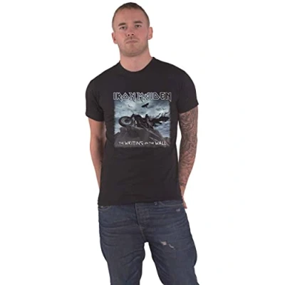 Image of Iron Maiden T Shirt The Writing On Wall Single Cover New Official Men&#039;s Size L Black