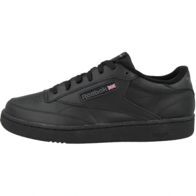 Image of Reebok Classic CLUB C 85 Unisex Trainers, Size: 13, Black/charcoal Leather and textile