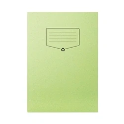 Image of 100% Recycled A4 Exercise Book Lined with Margin Green 64 Pages