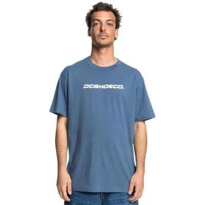 Image of Dcshoes Short Sleeved T Shirt Whereabouts LHSS Young Mens Blue L