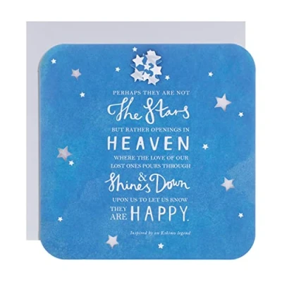 Image of Hallmark Sympathy Card Contemporary Rounded Edges Text Based and Star Design
