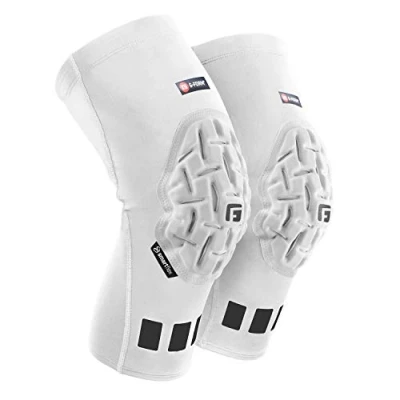 Image of G Form Pro Padded Compression Knee Sleeve Support for Men &amp; Women White, Adult Large