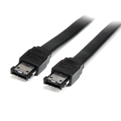 Image of StarTech.com 6 ft Shielded External eSATA Cable M/M 6ft SATA (ESATA6), Black, 3 ft/1 m