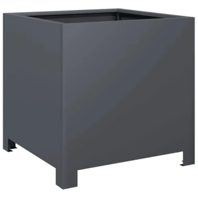 Image of vidaXL Garden Planter Outdoor Flower Pot Patio Box Anthracite Steel