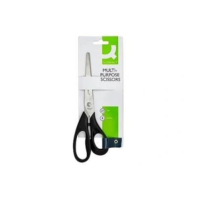 Image of Office Scissors Q CONNECT Classic 21cm Black/Small Accessories/Type Classic/Material Steel/Plastic/Colour Black/Size