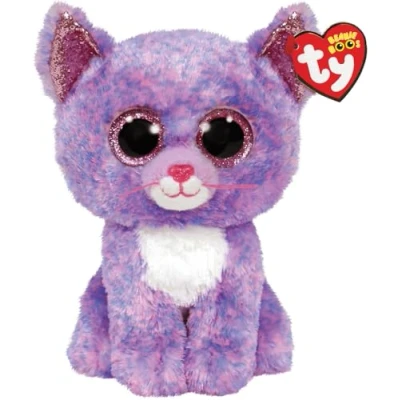 Image of TY 2007521 Cassidy Cat Beanie Boo Stuffed Animal, Multicoloured, 15 cm