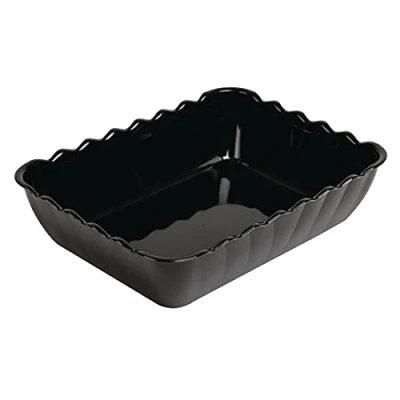 Image of Kristallon Large Black Salad Crock 85X335X255mm Cup Kitchenware Catering Bowl