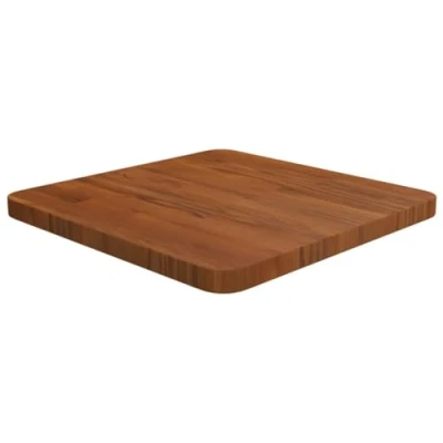 Image of vidaXL Solid Wood Oak Table Top 40x40x2.5cm Dark Brown Treated Desktop for Home/Cafe/Restaurant/Table Customization