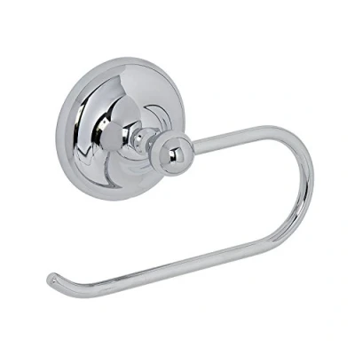 Image of Croydex Flexi Fix Grosvenor Toilet Roll Holder, Chrome Finish, Screw or Glue Easy Install Bathroom Accessories, Universal &#039;X&#039; Plate, Drill Free Installation, All Fixings Included 11x17x7cm