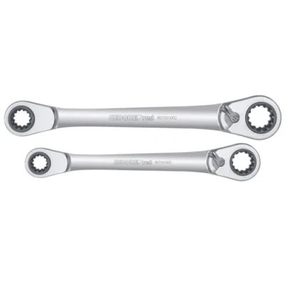 Image of GEDORE R07501002 Red Reversible Ratchet Spanner Set Metric 2 Piece