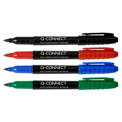 Image of Q Connect Permanent Marker Bullet Tip Fine Assorted (Pack of 10)