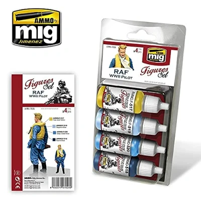 Image of Ammo by MIG RAF WWII Pilot Uniforms (Figures) Acrylic Paint Set # 7026
