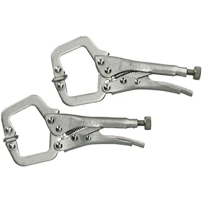 Image of 2pc 5&quot; / 125mm Mini Locking Adjustable C Clamp Fastener Welding Mole Grips