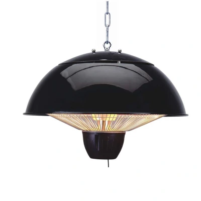 Image of Onyx 2000W Pendant Outdoor Patio Heater Gloss Black IP34