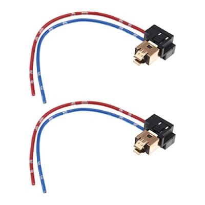 Image of EMSea 2PCS H1 H3 Car Light Socket Extension Wiring Harness Connector LED Headlight Adapter Fog Bulb Holder