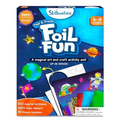 Image of Skillmatics Art &amp; Craft Activity Foil Fun Space, No Mess for Kids, Kits Supplies, DIY Creative Activity, Christmas Gifts Boys Girls Ages 4, 5, 6, 7, 8, 9, Travel Toys