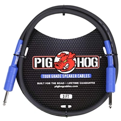 Image of Pig Hog PHSC3 High Performance 14 Gauge 9.2mm 1/4&quot; Speaker Cable, 3 Feet