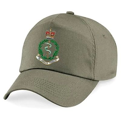 Image of PSave Royal Army Medical Corps Insignia Embroidered Baseball Cap British Military Embroidery (Military Green)