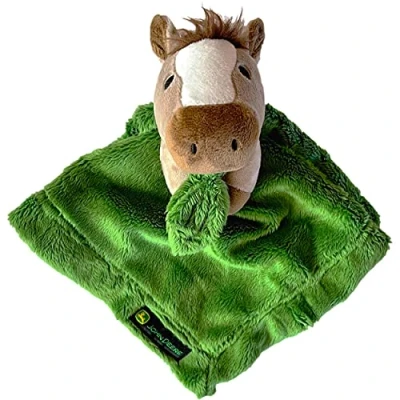 Image of John Deere Dere Baby Cuddle Blanket Farm Animal, Green, One Size J2A963GN