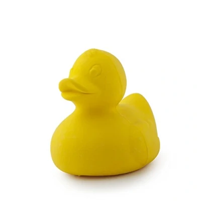 Image of Oli &amp; Carol Natural Rubber Bath Toy, Elvis The Duck, Yellow, 8 cm