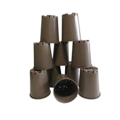 Image of Gone Potty 2 Litre Deep Rose Recycled/Recyclable Plastic Plant Pots (x20)
