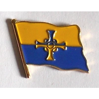Image of Durham English County Flag Enamel Pin Badge