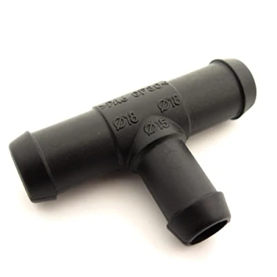 Image of 2x Hose Tube Pipe 3 way T Piece 16mm to 18mm Connector Joiner Air Fuel Water FREE FIRST CLASS UK POSTAGE!