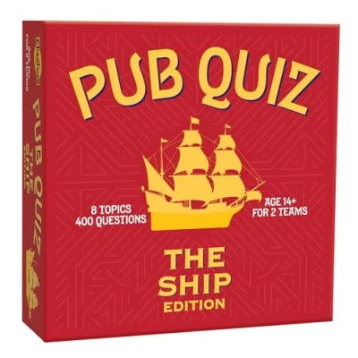 Image of Cheatwell Games The Ship Pub Quiz 400 Questions Comes With Answer Pad &amp; Pencils Ages 14+