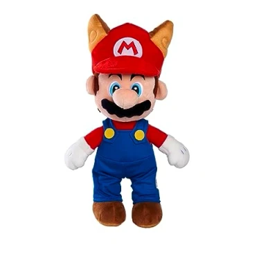 Image of Super Mario Racoon 30cm officially licensed soft plush toy in multicolour