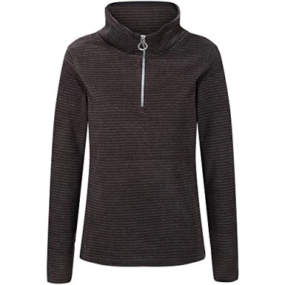 Image of Regatta Women&#039;s SOLENNE Jersey en Tejido Polar Symmetry con diseño a Rayas y Media cremallera Sweater, Black, L Regular