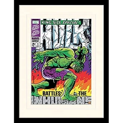 Image of MARVEL MP11232P PL Incredible Hulk (Inhumans) 30x40 cm Mounted &amp; Framed