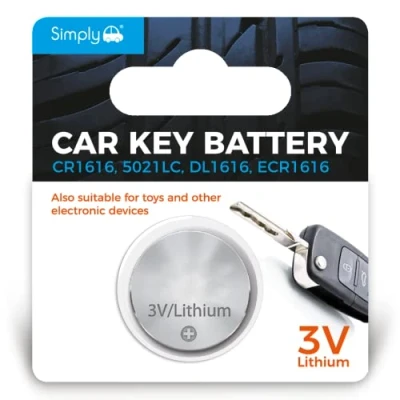 Image of Simply Auto SB CR1616 Long Lasting 3V Lithium Coin Cell Car Key Battery ideal for fobs, Watches, Calculators and Small Toys 1x Blister Pack