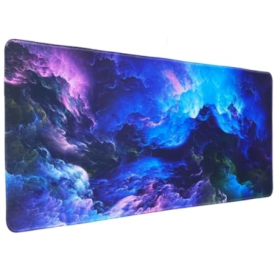 Image of Hosimoln Gaming Mouse Pad,Large Pad Size 80x30cm Thickness 3mm,Premium Textured Non Slip &amp; Waterproof Computer Mousepad with Stitched Edges for Gaming,Office Home 80x30 Qicaiyun004