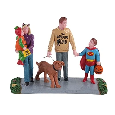 Image of Lemax First Halloween Figurine, Orange, Polyresin, Model 12007, Superhero Theme