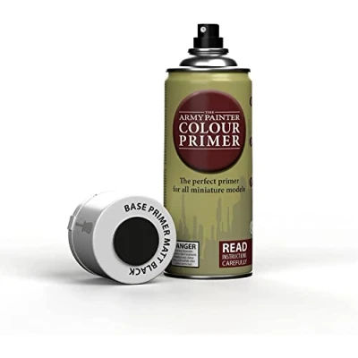 Image of The Army Painter Colour Primer Acrylic Spray Matt Black 400 ml, Miniature Painting