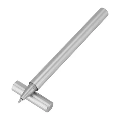 Image of Roller Ball Pen Portable Handmade Stainless Steel Pocket Black Ink Gifts