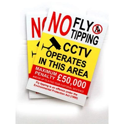 Image of NO FLY TIPPING CORREX SIGN WEATHERPROOF (A5x2pack)