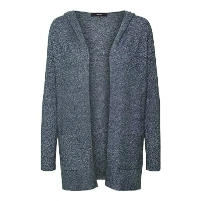 Image of Vero Moda Women&#039;s VMDOFFY LS Open Hood Cardigan, Navy Blazer/Melange, M