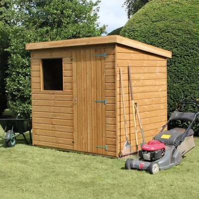 Image of 6&#039; x Traditional Standard Shiplap Pent Wooden Garden Shed (1.83 1.83m)