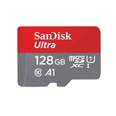 Image of SanDisk 128GB Ultra microSDXC cards (2 pack) + SD adapter up to 120 MB/s with A1 App Performance UHS I Class 10 U1 (Pack of 2)