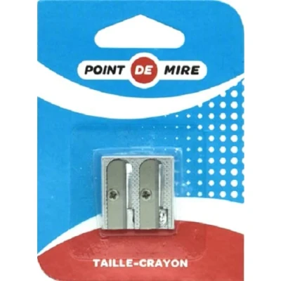 Image of Metal Pencil Sharpener 2 Uses for Stationery School Supplies