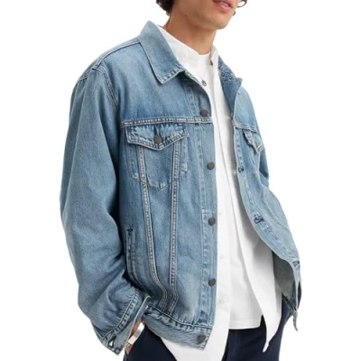 Image of Levi&#039;s Men&#039;s Relaxed Fit Trucker Denim Jacket, in to The Light, S