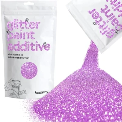 Image of Glitter Paint for Walls Lavender Purple Additive Emulsion Latex Acrylic Sparkles Interior Painting 100g / 3.5oz