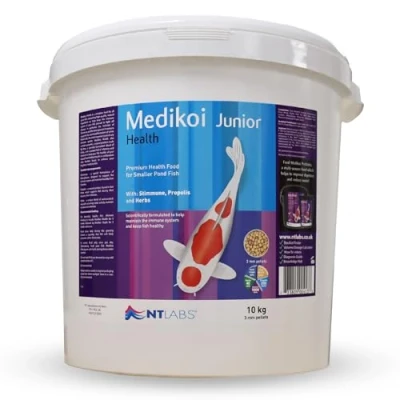 Image of NT Labs Medikoi Health, Complete Feed For All Pond Fish, Ideal Spring, Summer and Autumn Feeding, Contains Propolis, Maintains Immune System, Koi Fish Food (10 kg) (3 mm) (Junior)