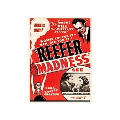 Image of Wee Blue Coo Reefer Madness Movie Advert Canvas Print
