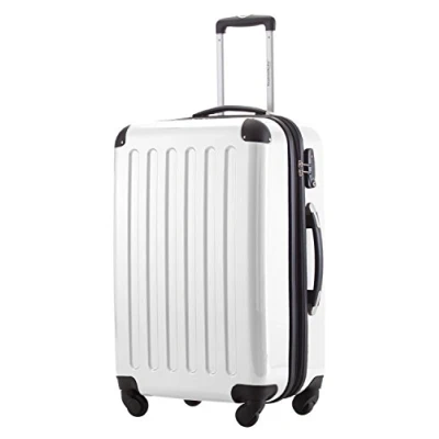Image of HAUPTSTADTKOFFER Alex Luggage Suitcase Hardside Spinner Trolley 4 Wheel Expandable, 65cm, TSA, white