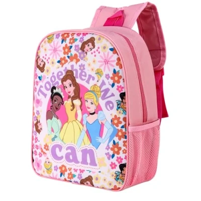 Image of Disney Princess Kids Childrens Backpack School Rucksack Travel Bag Boys Girls with side mesh pocket