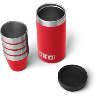 Image of YETI Rambler Shot Glasses with Carrying Case, Rescue Red