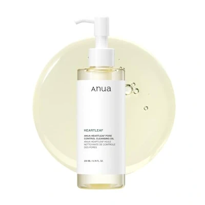 Image of ANUA Heartleaf Pore Control Cleansing Oil, Oil Cleanser for Face, Makeup Blackhead Remover, Korean Skin Care, Original, 200ml/6.76 fl oz