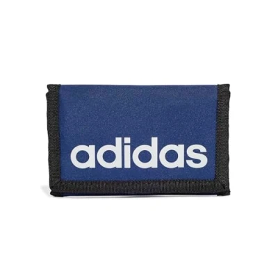 Image of adidas Unisex Linear Wallet, Dark Blue/White, One Size